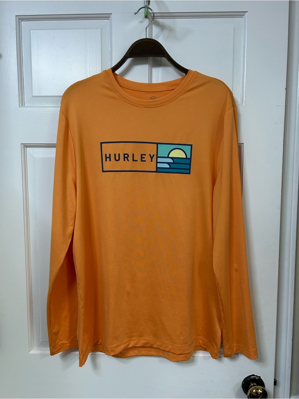 Hurley Peach-Orange Performance Long Sleeve Tee